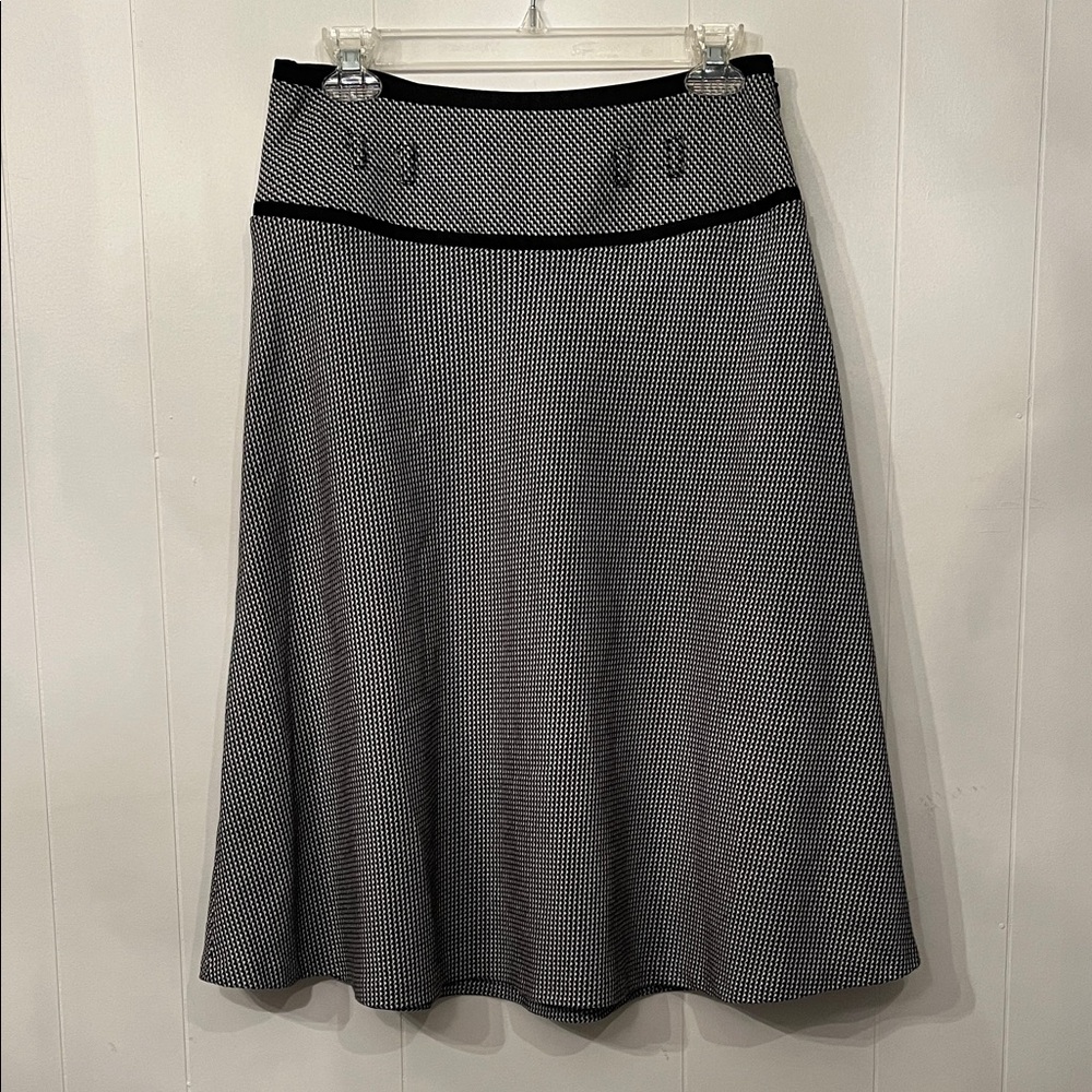 Classic A-Line Skirt in Black and White